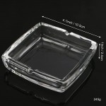 GRACKETT Glass Ashtray,Ashtray for cigarette cigar,Clear Crystal Ash trays Outdoor Glass Spuare Ashtrays - BHH9U6UP0