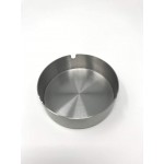 Home silver tone 10cm Customized logo Stainless Steel Round Cigarette Ashtray for home or office use. - BQ2VM85RZ