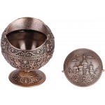 Kadimendium Ashtray Travel Car Ashtray Metal Vintage Style Round Ball for Outdoor Indoor Use for Home Decoration for Gift DecorationCopper Castle - BUS5K72RQ