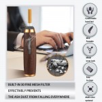 Portable Handheld Mini cigarette ashtray Easy to Clean Prevent cigarette ash from falling everywhere For Travel Home Office Car Gold - B11ROUDX0
