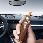 Portable Handheld Mini cigarette ashtray Easy to Clean Prevent cigarette ash from falling everywhere For Travel Home Office Car Gold - BGBJLJ0NE