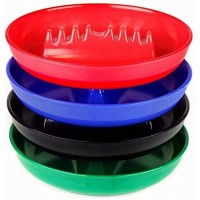 Set of 4 Assorted Colors Round Plastic Melamine Cigarette Cigar Ashtray Tabletop Ash Tray By Escest - B0YHEX3E2