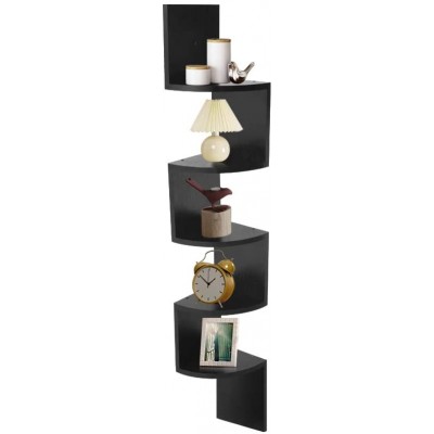 AZL1 Life Concept Corner Shelves for Home Office Decor Bedroom Livingroom 7.75 inches Black 2 - BS6PBWV24