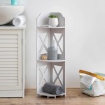 Corner Shelves,Corner Shelf Stand Great for Bathroom Storage Small Space,Toilet Paper Stand for Bathroom Organizer,Waterproof Bathroom Stand Fit for Toilet Paper Holder Storage White by TuoxinEM - BFURYZE5Q