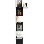 Furinno Rossi Wall Mounted Shelves 5-Tier Rectangle Espresso Black - BENNNN40K