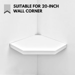 WELLAND Big Size Phoenix Corner Wall Mount Shelf for DVD Players Cable Boxes Games Consoles TV Accessories White - BNEMEBT23