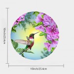 GJIANBING Small Bird Hummingbird On Pink Decorative Plate Decorative Ceramic Plates Home Wobble-Plate with Display Stand Decoration Household Plates Decorative - BY5BR9JUQ