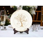 Urllinz 50th Anniversary Plates-50th Anniversary Wedding Gifts for Parents,Valentine's Day Gifts for Couple,50 Year Golden Wedding Gifts,Gold Porcelain Plate with Love Birds for Her Him with Stand - B54T2X8HW