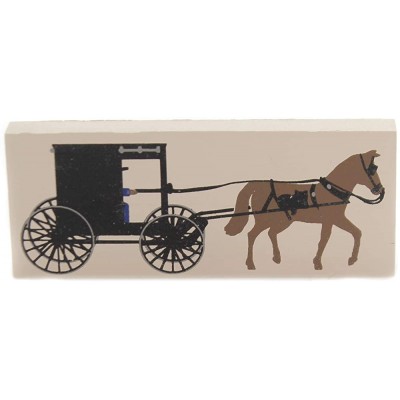 Cats Meow Village Amish Buggy 1.5" Wood Accessory Horse Buggy Retired Holiday Collectible Buildings 168 - BN88SCWZ2