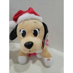 Christmas Animated Pouncing Puppy Dog in Tutu Musical Side Stepper Waddler Sings Santa Baby - BDKA17GOG