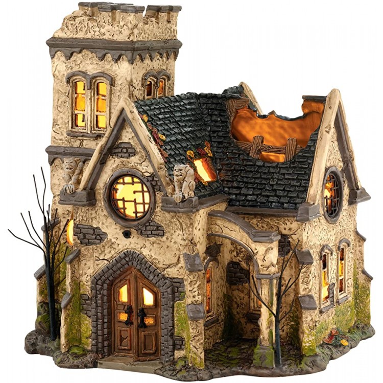 Department 56 4036592 Snow Village Halloween The Haunted Lit House 9.06 inch - B1RSIJO9H