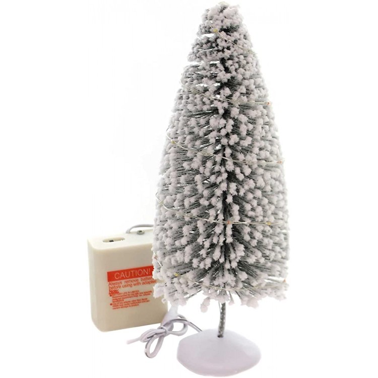 Department 56 Accessories for Village Collections Snow Laden Sisal Tree Lit Figurine 10.25 Inch Multicolor - B4UDW1VZE