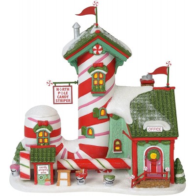 Department 56 North Pole Village Candy Striper Lit Animated Building 7 Inch Multicolor - BENQH6TT9