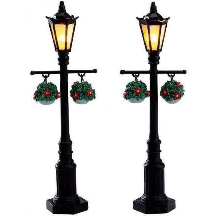 Lemax Village Collection Accessory Old English Lamp Post Set of 2 #74231 - BNVE24WY6