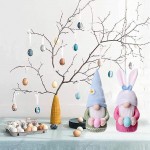 2 Pack Easter Basket Stuffers Easter Gnomes with Easter Eggs Easter Decorations for The Home Easter Bunny Stuffed Animal Easter Toy Gift for Kids Girls Adult - BQAB6E4T8