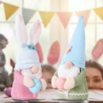 2 Pcs Easter Decorations Handmade Gnome Faceless Plush Doll Easter Gifts for Kids Women Men for The Home - BUF6SVSOY