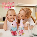 2Pcs Gnomes Mother's Day Decorations with Wood Heart-Shaped Decorative Accessories I Love You Mom Love Heart Themed Mothers Day Decor Perfect for Grandmother Mother's Day Birthday. - B3QQRD0VN