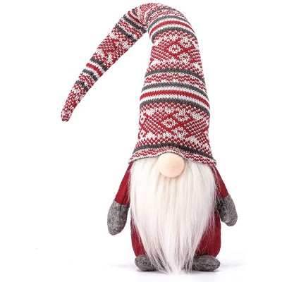 Funoasis Holiday Gnome Handmade Swedish Tomte Christmas Elf Decoration Ornaments Thanks Giving Day Gifts Swedish Gnomes tomte Red Stripe 19 Inches - B7ZEGWXKV