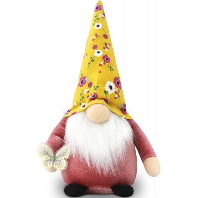 Gehydy Spring Gnomes Plush Mothers Day Summer Sunflowers Decor Gifts Tiered Tray Decorations Handmade Swedish Tomte Holiday Home Kitchen Farmhouse Ornaments - B3FRT0XR1