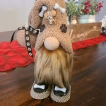 jaizu Dog Bones Gnome,Tiered Tray Gnome,Handmade Plush Gnomes Doll Xmas Decor,Dolls Christmas Ornaments Farmhouse Home Kitchen Decor for Best Gifts for Dog Lover - B49SJFDPH