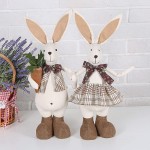 PICUKI Easter Bunny Decor Easter Decorations for The Home Cute Rabbit Figurine Spring Decoration Linen Cartoon Dolls Party Table Decor Farmhouse Ornament 16Inch - BUP2713PA