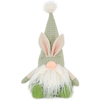 PICUKI Easter Gnomes Plush Decorations Easter Bunny Decor Larger Spring Holiday Gnomes Eggs Nordic Swedish Tomte Home Indoor Farmhouse Ornaments Figurines Doll Gift 16Inch Green - BQN0UTG7L