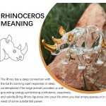 5.7'' Handmade Crystal Rhinoceros Statue Wildlife Rino Animal Figurine Collectible Gift Healing Crystals Paperweight Home Office Decor Sculpture - BQFQW19HA