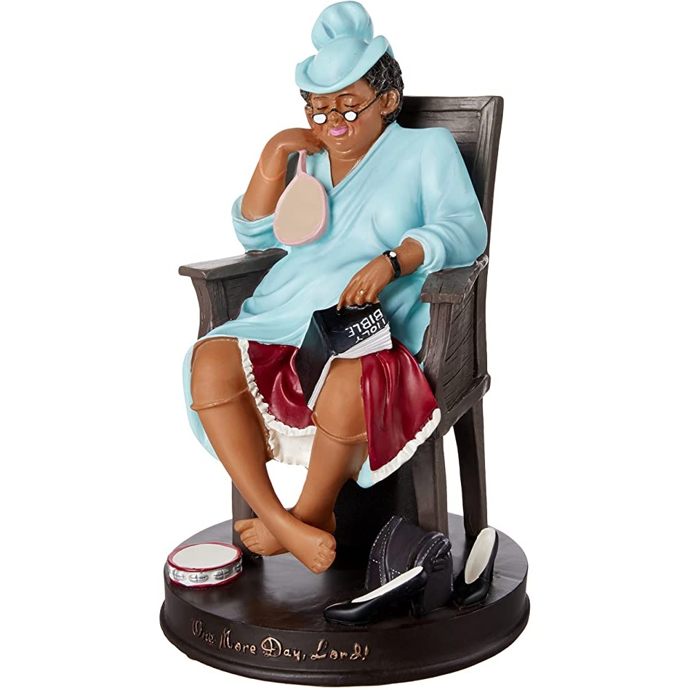 African American Expressions One More Day Lord Figurine 5.25 x 5.25 x 7.5 F1MD-01 - BIVGIHK0O