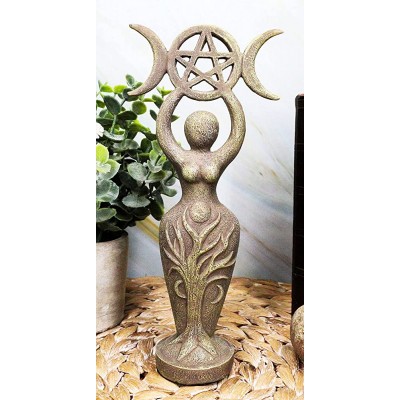 Ebros Abstract Neopagan Shaman Spiral Goddess Statue Lunar Triple Goddess Wicca Symbol Feminine Movement Figurine - BCZSSH6NJ