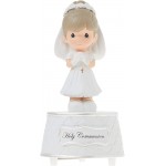 Precious Moments Holy Communion Music Box Plays: The Lord’s Prayer Resin For Girl 153502 White - B0YHSPO6A
