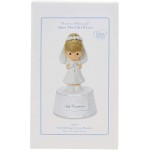 Precious Moments Holy Communion Music Box Plays: The Lord’s Prayer Resin For Girl 153502 White - B0YHSPO6A