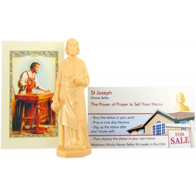 St Joseph Statue for Selling Homes with Instruction Card and Novena Prayer Complete Kit - BGGKMUK0I