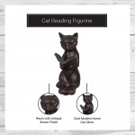 Young's Inc. Resin Cat Reading Figurine 4 L x 3 W x 5 H Gifts for Cat Lovers Cat Decor Cat Desk Accessories - BXU1CUWV4