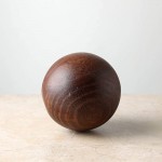 3PCs Set 4 Diameter Natural Round Wood Hardwood Painted Balls for Christmas Decorative Bowls Farmhouse Home Orbs Balls Sphere Decanter Stopper Ball - B1P9DTGPV