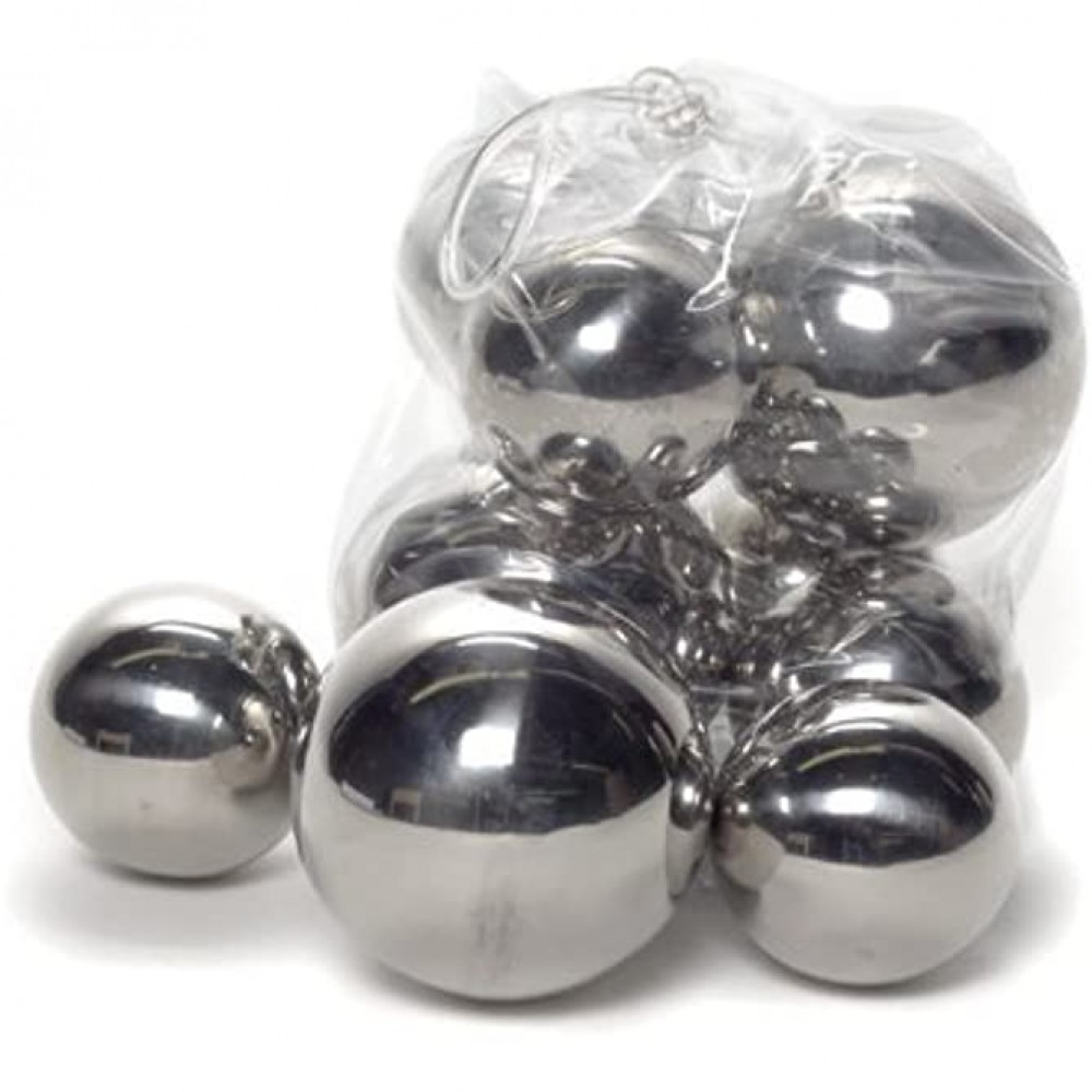 American Chateau 2.5 Metal Stainless Steel 6Pc Decorative Balls Assorted Size Urban Modern Decor - BM4ZYH1WF
