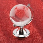 AUNMAS Magic Crystal Sphere Super Mini Round Earth Globe with World Map Crystal Glass Ball Decorative Crystal Balls Desktop Ornament Home Office Decor GiftSliver - BCCSVXOYR