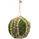 Byher 4.7Inch Large Moss Balls Set of 3 Decorative Hanging Balls with Lace Decor for Centerpiece Bowl Filler Green - BHW076Y10