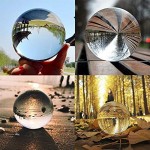 Decor Stone 80mm Clear Glass Crystal Ball Healing Sphere Photography Props Sartificial Crystal Decorative Balls Size: 30mm - BC7K7HHNL