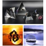 Hartop Clear K9 Crystal Ball Crystal Pyramid Crystal Triangular Prism with Microfiber Pouch Wiper Cloth for Photography Accessory and Art Decor - BX99566O6