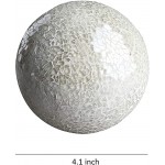 MagiDeal Decorative Orbs Set of 3 Glass Mosaic Sphere Balls Diameter 3.9 Silver White - BB7RG6EDK