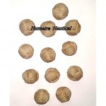 Mahira Nautical Lot of 100 1.5 Decorative Rope Ball Jute Rope Knot Nautical Bowl Filler Rope décor A - BSC6XIFQO