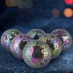 MDLUU 6-Pack Mosaic Balls Home Decor Spheres Decorative Orbs for Centerpiece Bowl 3-Inch Diameter Mixed Color-A - BBIMP3TT5