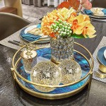 MDLUU 6 Pcs Decorative Orbs Mosaic Sphere Balls Centerpiece Balls for Bowls Vases Dining Table Decor Diameter 4 Inches Gold - BPX7KWLE5