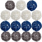 Newmind 24 15Pcs Mixed Natural Wicker Rattan Balls Handmade Decorative Crafts Wedding Table Centerpieces Bowls Christmas Home Aromatherapy Garden Fall Accents Blue Gray White 15 - BP1DDW7AA