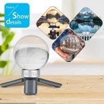 Photograph Crystal Ball with Stand and Pouch K9 Crystal Sunshine Catcher Ball with Microfiber Pouch Decorative and Photography Accessory 80mm 3.15 Set K9 Clear - B0DAOPDN6