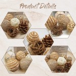 S-SNAIL-OO 12 Pcs Rattan Ball Decorative Willow Ball Assorted Decorative Spherical Orbs Vase Bowl Filler for Bird Foraging Toys Tabletop Decor - BDH5DGGOM