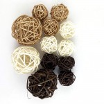 Worlds 12pc Mixed Wicker Rattan Balls for Decorative Balls for Home Party Decoration1.2”-2“Inch - BVG3HWYF1