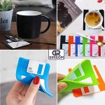 6 PCS Silicone Floppy Disk Coaster For Tables Drink Coasters for Tabletop Protection Cheerful Funny Coasters Suitable For All Cups Glasses Mugs Reusable Silicone Coasters for Coffee Table - B4R0FIV6J