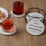 Coasters for Drinks Funny Drink Coasters Absorbent with Holder 6 Pcs Absorbing Stone Funny Coaster Gift Set Housewarming Gift New Home Apartment Kitchen House Decor Gift for Women Men - BNFFEIZ19