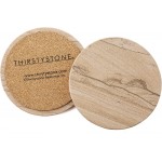 Thirstystone Brand Desert Sand Coaster Multicolor All Natural Sandstone Durable Stone with Varying Patterns Every Coaster Is An Original 4 inch round - B6U2ERX2L